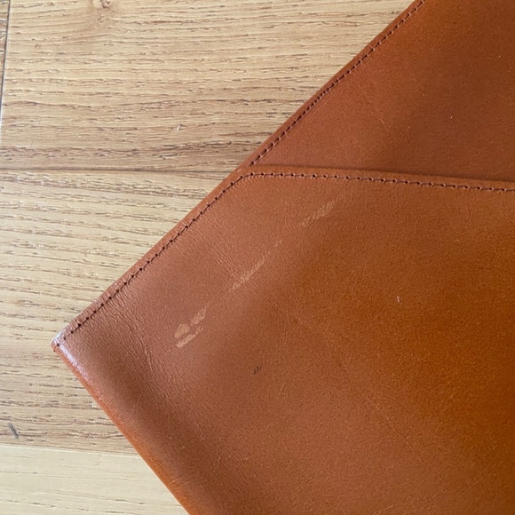 LA BAGAGERIE PARIS BROWN ENVELOPE CLUTCH SATCHEL PORTFOLIO BAG - Picture 2 of 5